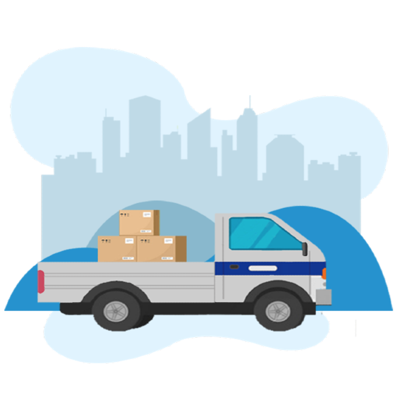 Driver Delivering Package to The Destination Address